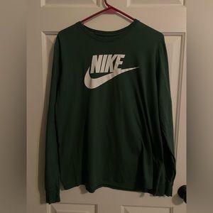 Nike men’s green long-sleeve t-shirt. Athletic cut- size large.